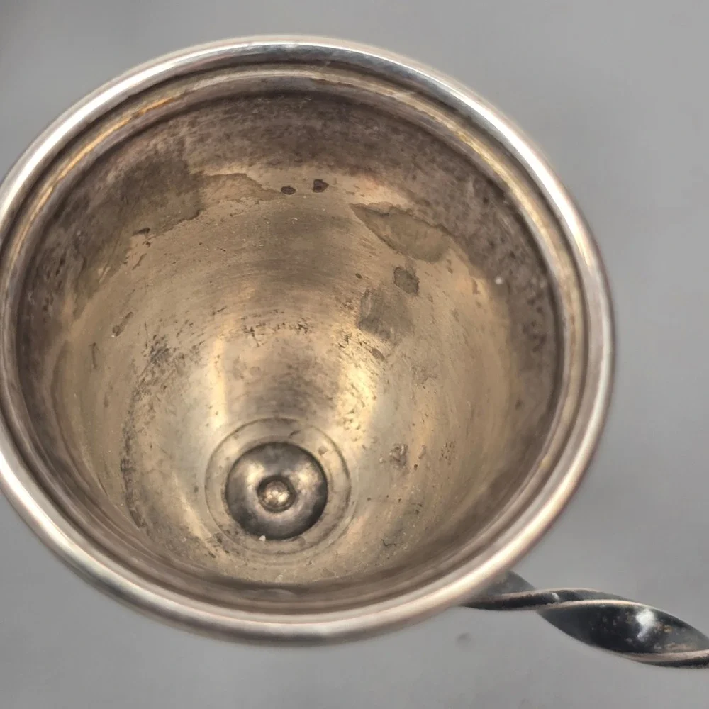 Vintage Sterling Silver Bell Candle Snuffer Long Twisted Handle 8.5